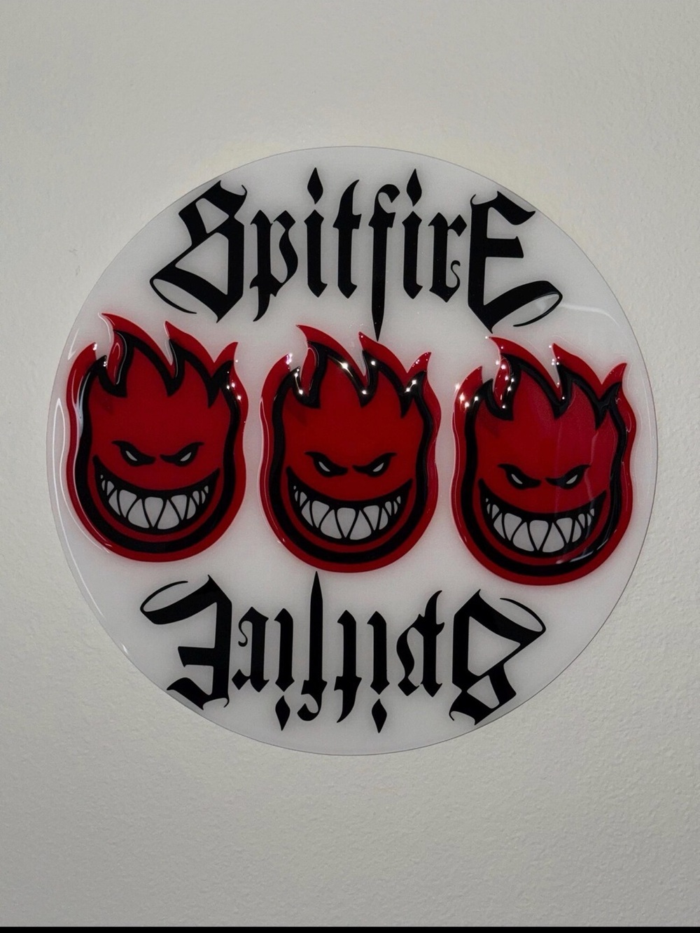 Wall art Spitfire Red Triple Flame Decal - Spitfire